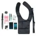 Sacoche gilet en bandoulière multi poche sécurité antivol