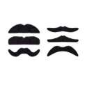 6 fausse moustaches adhésives accessoire de déguisement