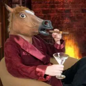 Masque tête de cheval déguisement en latex costume
