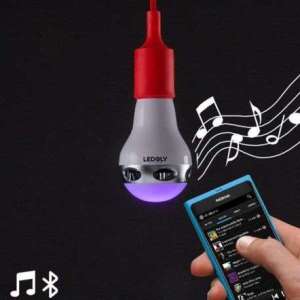 Ampoule enceinte avec lumière multicouleur Bluetooth télécommandée