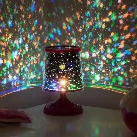 Veilleuse lampe LED projection de ciel étoilé multicolore
