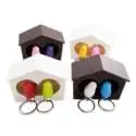 Cabanon range-clés avec 2 porte-clés couple oiseaux d'inséparables