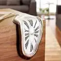Horloge coulante argentée effet fondant Salvador Dali