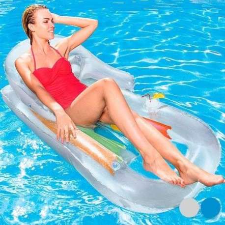 Bouée gonflable fauteuil allongé pour piscine et mer avec 1 rustine -  Totalcadeau