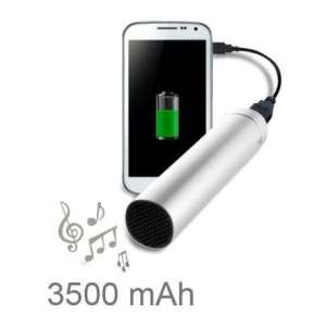 Chargeur de batterie smartphone micro USB avec haut-parleur jack