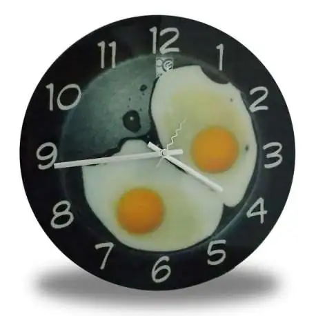 Horloge cuisine œufs sur le plat