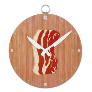 Horloge de cuisine assiette de poitrine de porc