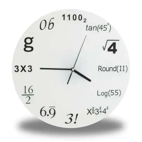 Horloge symbole scientifiques mathématiques