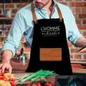 Tablier cuisine brodé l'homme idéal avec poche avant barbecue