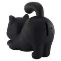 Tirelire chaton noir à fente dans les fesses chat