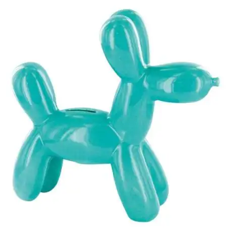 Tirelire céramique en forme de chien forme sculpté en ballon