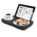 Plateau coussin avec support tablette et repas