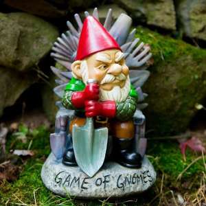 Gnome nain de jardin sous le thème Game of Thrones