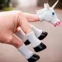 Licorne marionnette pour doigts