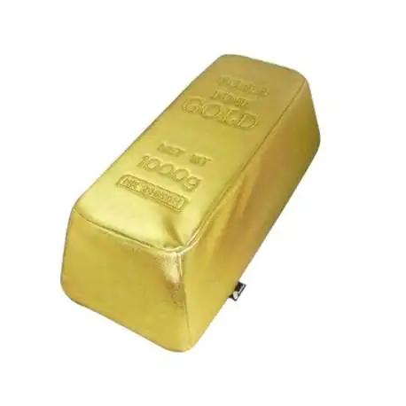 Pouf en forme de lingot d'or