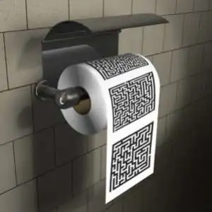 Papier toilettes WC en forme de labyrinthe PQ