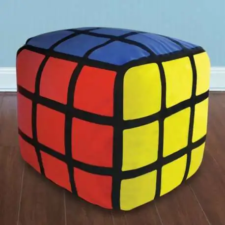 Pouf Rubik's cube à gonfler coussin