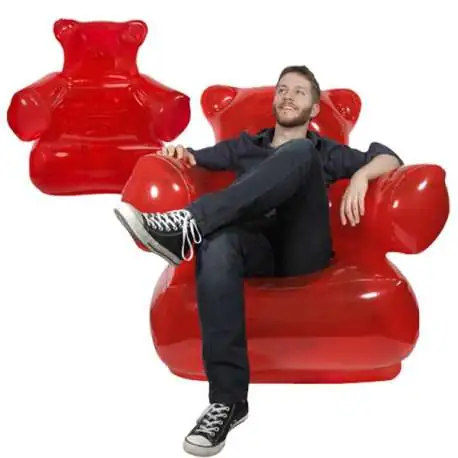 Fauteuil gonflable d'appoint en forme de bonbon ours