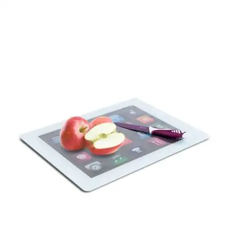 Planche à découper en verre imitation iPad smartphone