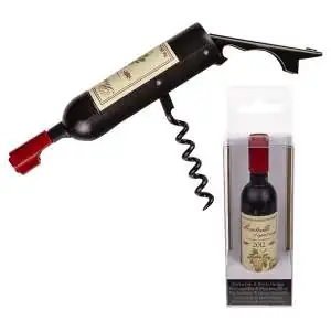 Tire-bouchon et décapsuleur allure bouteille de vin Bordeaux 2012