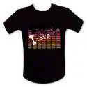 T-shirt equalizer "I Love" music LED lumineux