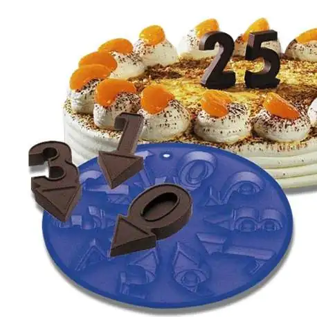 Moule en silicone pour chocolat chiffres 0 à 9