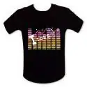T-shirt equalizer "I Love" music LED lumineux