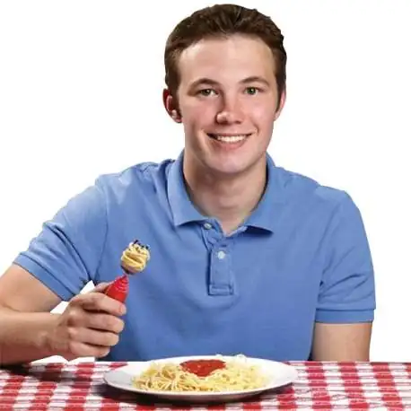 Fourchette à spaghetti à tête tournante automatique