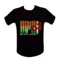 T-shirt lumineux "M DJ" LED equalizer