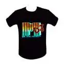 T-shirt lumineux "M DJ" LED equalizer