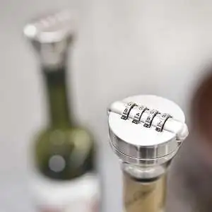 Cadenas bouchon de bouteille sécurisé à code vin
