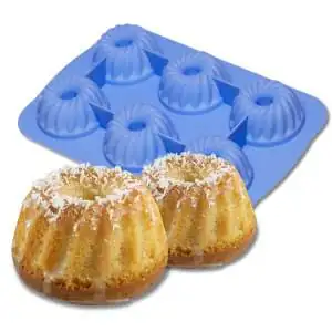 Moule à muffins en silicone 6 cannelés