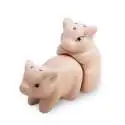 Duo sel / poivre 2 petits cochons en position levrette