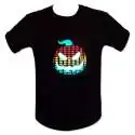 T-shirt lumineux LED equalizer citrouille lumineuse