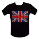 T-shirt drapeau anglais equalizer lumineux LED