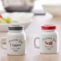Salière et poivrière en forme de mini jar vintage sel poivre