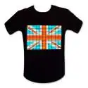 T-shirt drapeau anglais equalizer lumineux LED