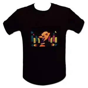 T-shirt equalizer éclairage LED dj blonde lumineux