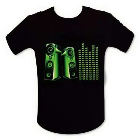 T-shirt enceinte mur de son LED equalizer lumineux