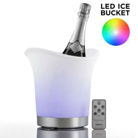 Seau à glace à LED multicolore champagne boisson alcool lumineux