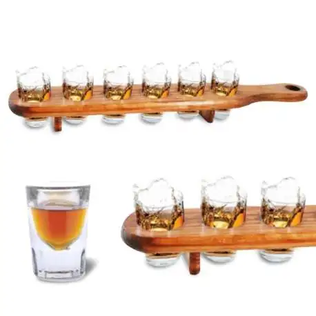 Plateau avec 6 verres shooters