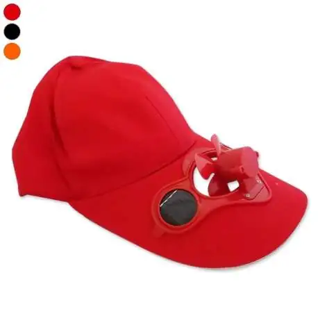 Casquette rafraichissante solaire ventilateur et deux panneaux solaire