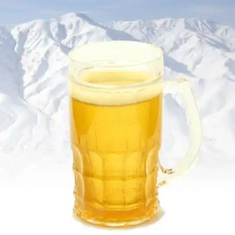 Mug rafraichissant pour bière 400 ml verre double paroi réfrigérant