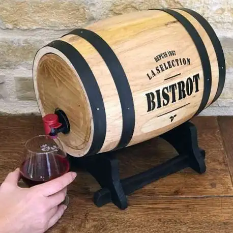 Tonneau en bois pour la distribution de vin en bois 3 litres