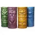 Lot de 4 verres à cocktails Statuettes Tiki mugs tiki