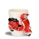 Mug scooter rouge 3D tasse vespa