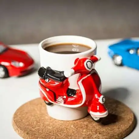 Mug scooter rouge 3D tasse vespa