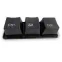 3 tasses touches ordinateur Ctrl, Alt, Del 3 mug avec plateau