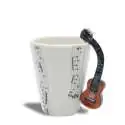 Tasse musique en céramique avec anse guitare sèche