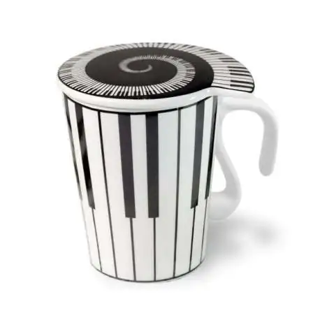 Mug piano à couvercle tasse céramique